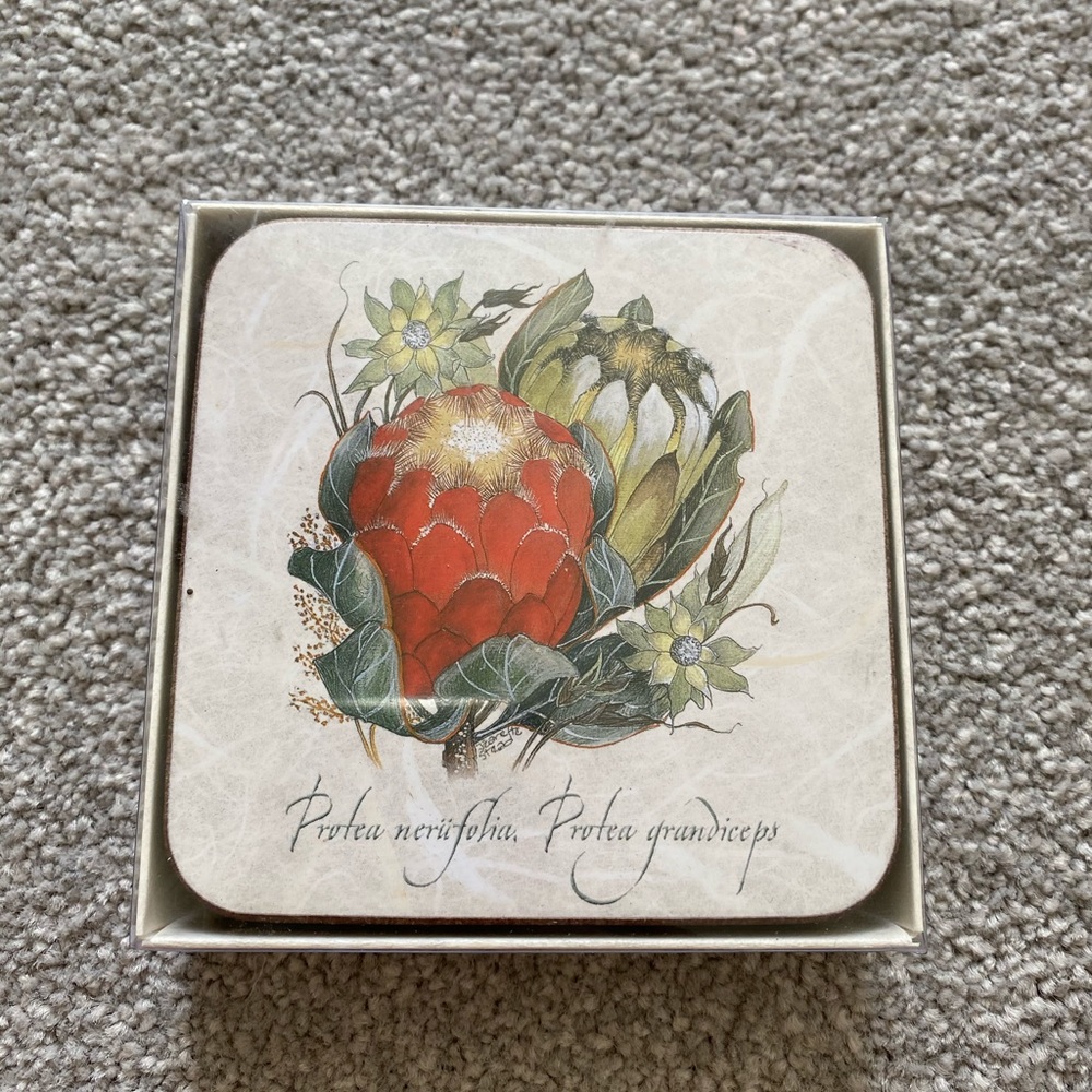 Six set coaster from South Africa floral